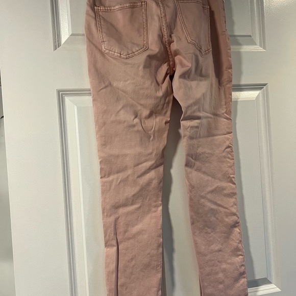Boston Proper Light Pink Embroidered Cropped Jeans - Picture 3 of 5